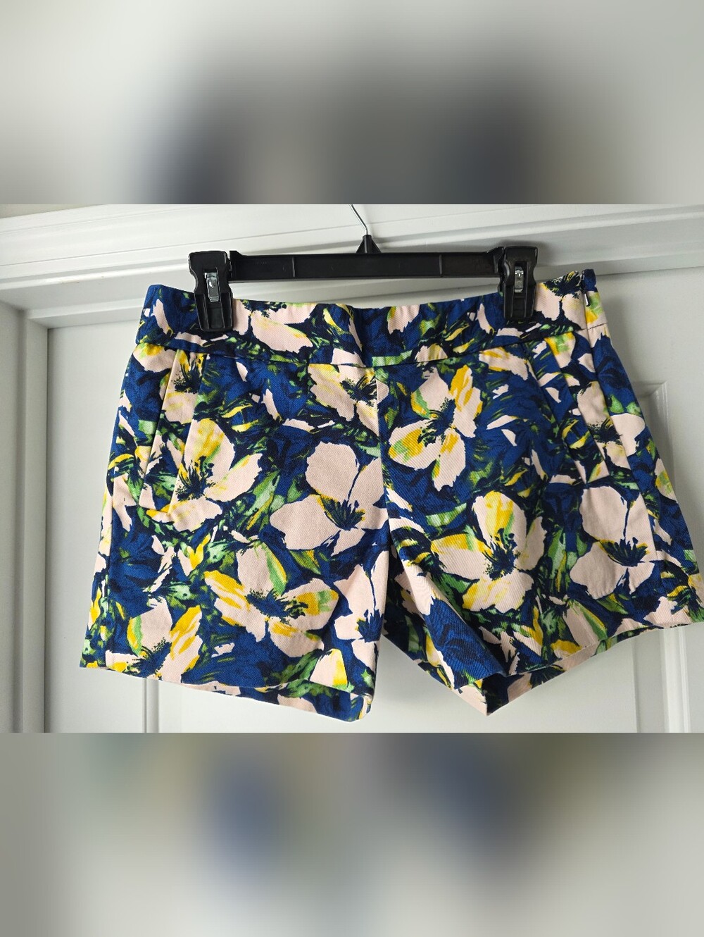 J. Crew Floral Print Shorts in Blue & Blush